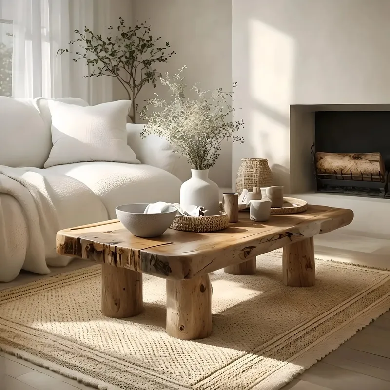 Modern Rustic Tamarind Wood Coffee Table