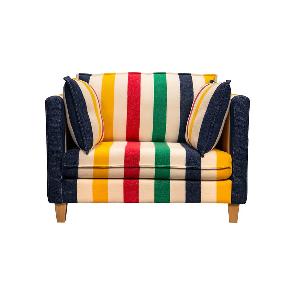 Churchill Striped Fabric Accent Chair