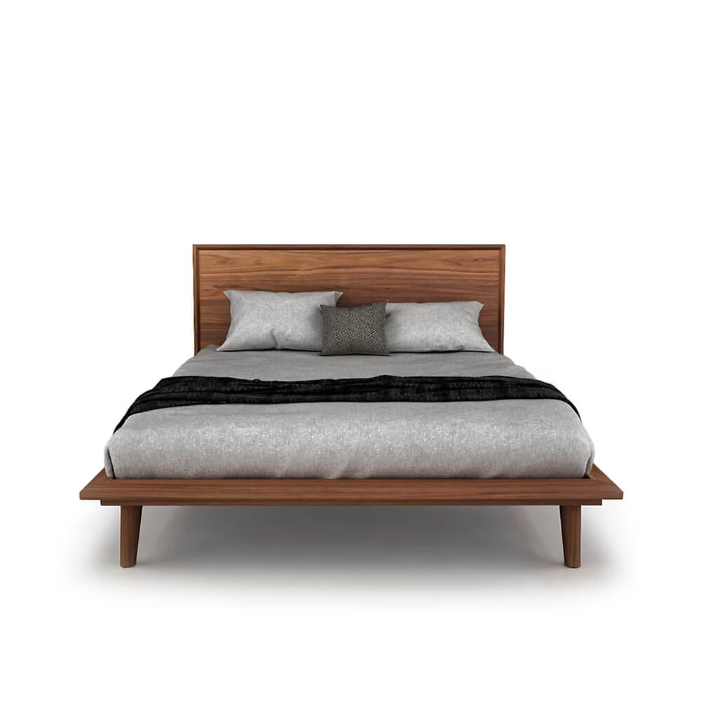 Herman Natural Walnut Platform Bed
